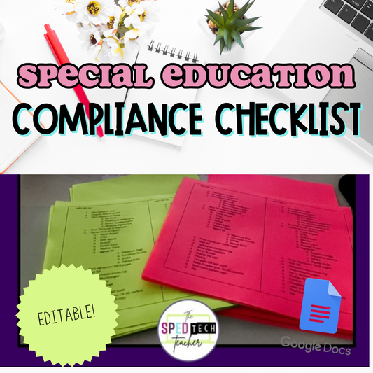 Digital Special Education Re-eval/IEP Checklist