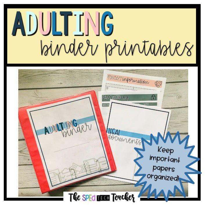 Adulting Binder Printables