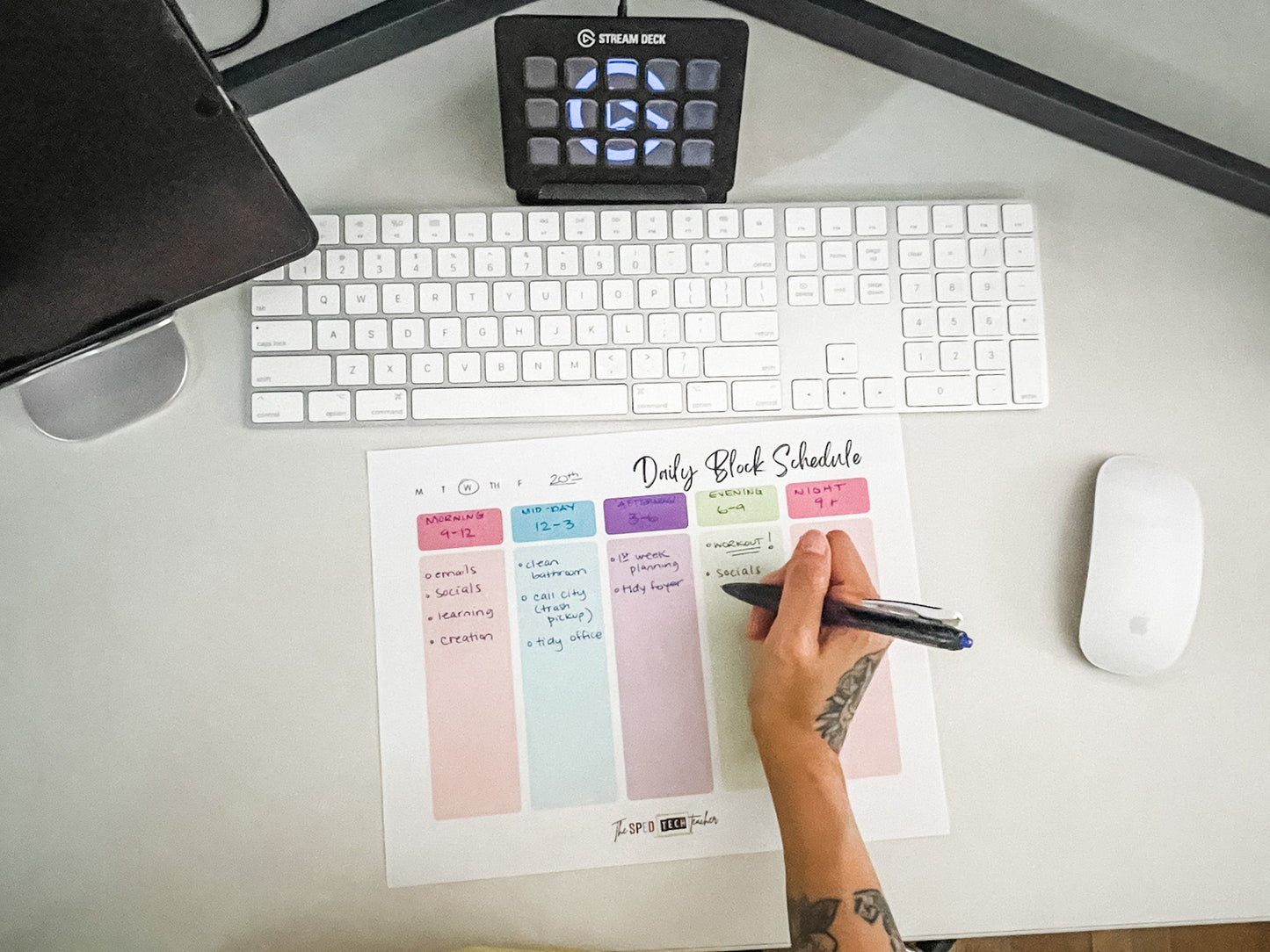 Daily Block Schedule Template