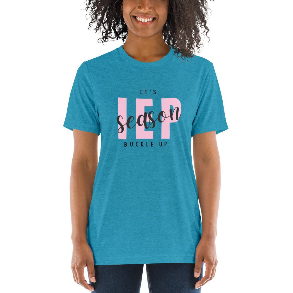 IT'S IEP SEASON - BLACK PRINT Unisex Short Sleeve T-Shirt (TRI-BLEND)