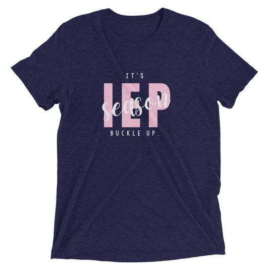 IT'S IEP SEASON - WHITE PRINT Unisex Short Sleeve T-Shirt (TRI-BLEND)