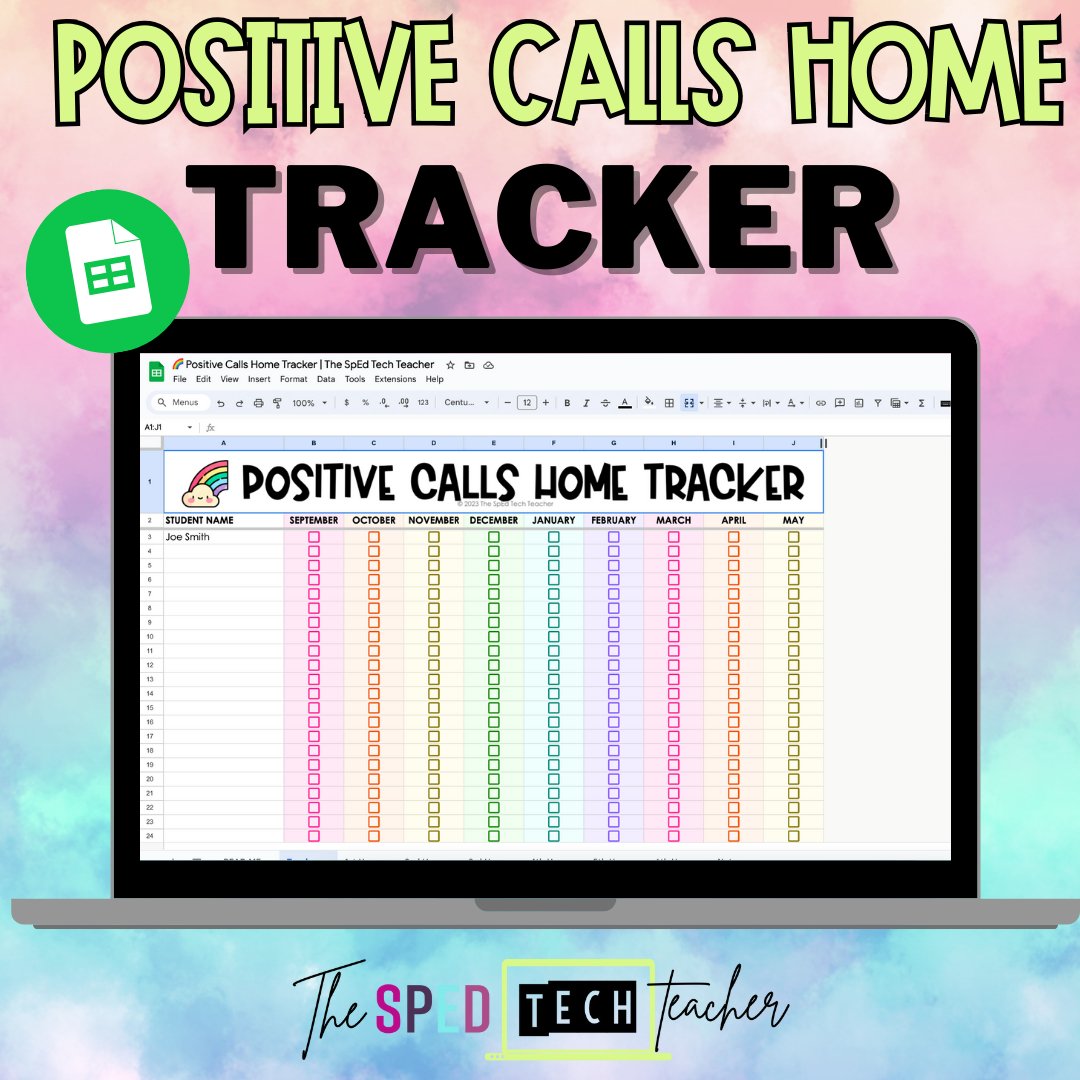 Positive Calls Home Tracker FREEBIE for Google Sheets