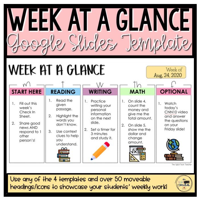 Week at a Glance Google Slides Template