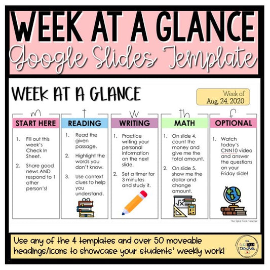 Week at a Glance Google Slides Template