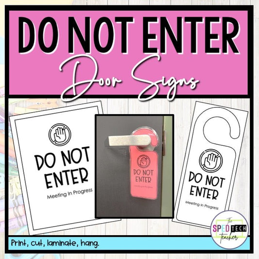 DO NOT ENTER Door Signs