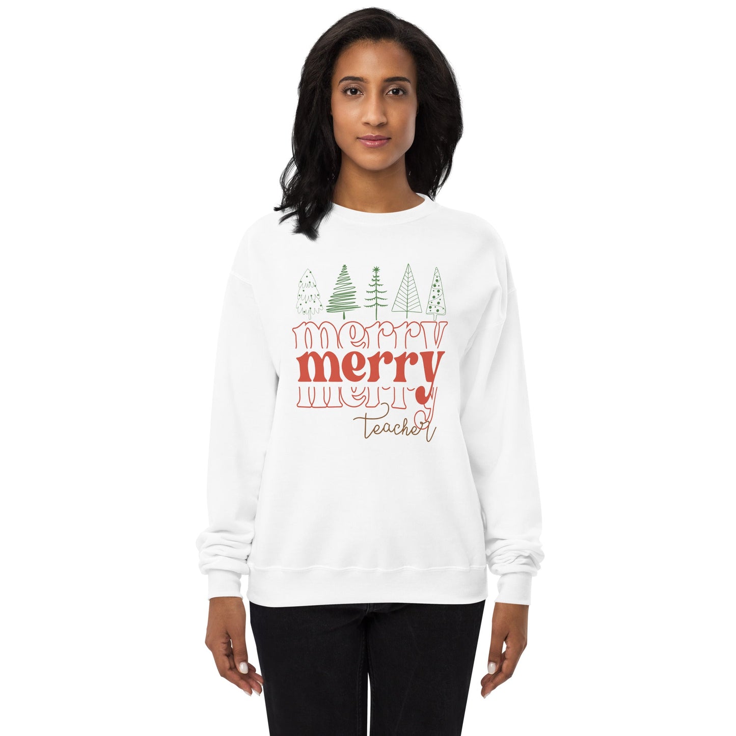 MERRY TEACHER UNISEX Fleece Sweatshirt