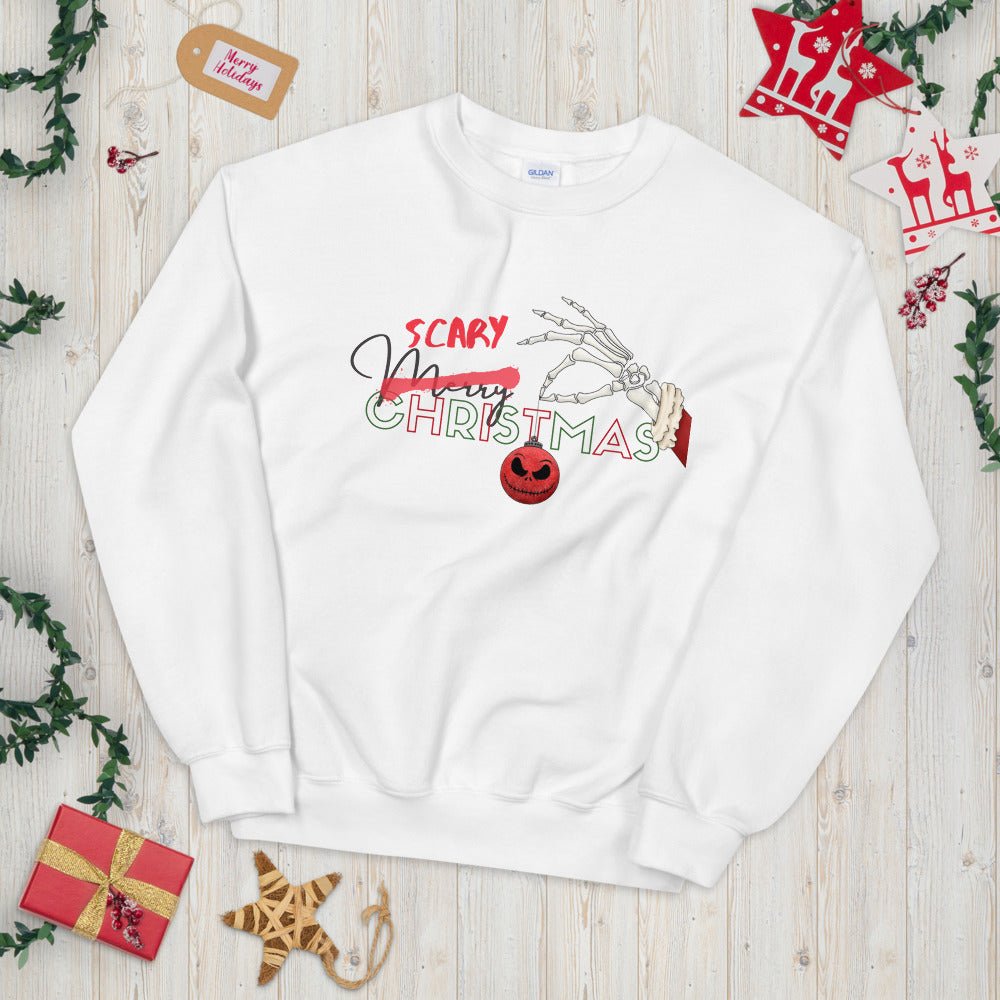 SCARY CHRISTMAS SKELETON Unisex Sweatshirt