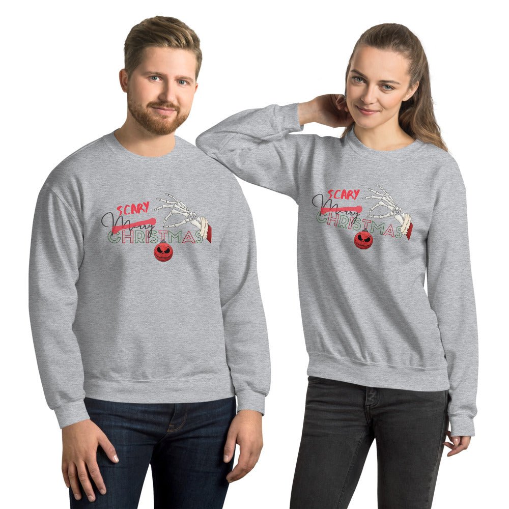 SCARY CHRISTMAS SKELETON Unisex Sweatshirt