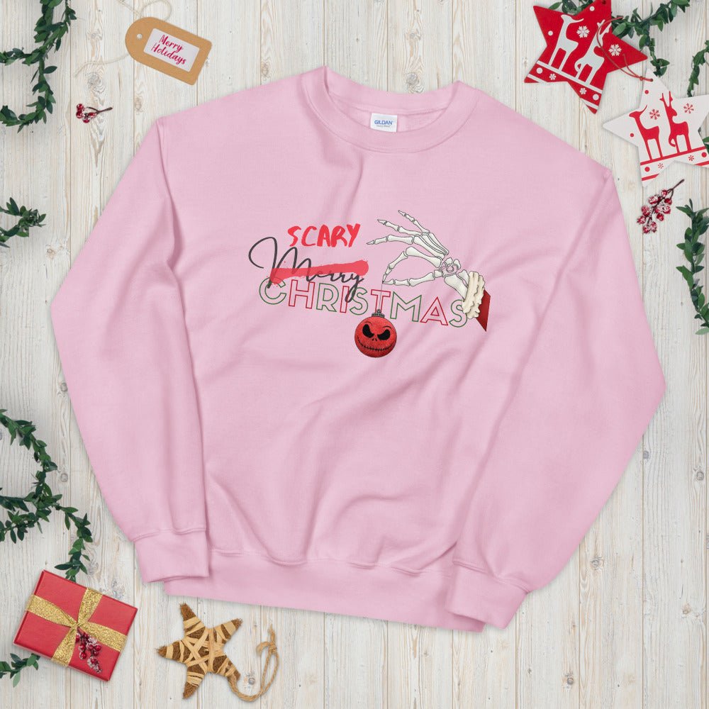 SCARY CHRISTMAS SKELETON Unisex Sweatshirt