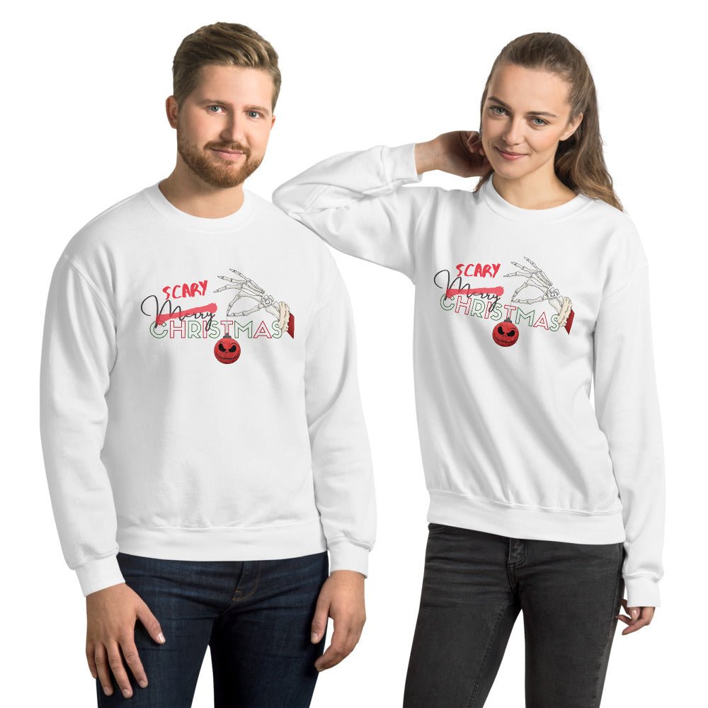 SCARY CHRISTMAS SKELETON Unisex Sweatshirt