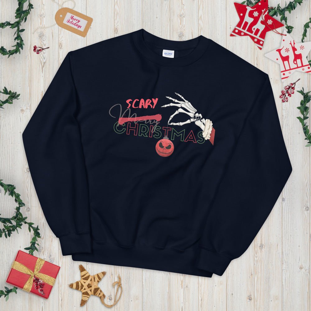 SCARY CHRISTMAS SKELETON Unisex Sweatshirt