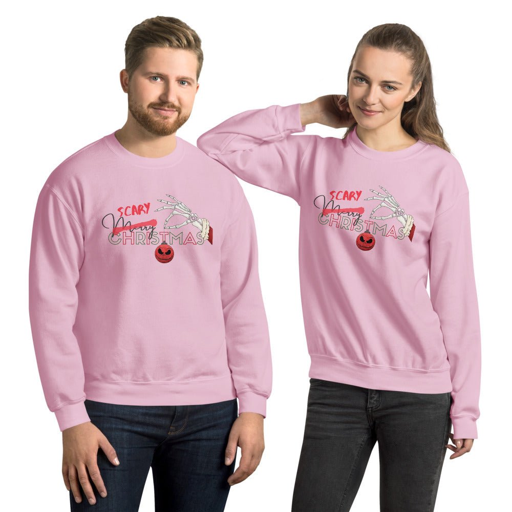 SCARY CHRISTMAS SKELETON Unisex Sweatshirt