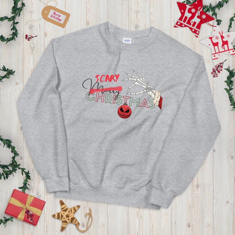 SCARY CHRISTMAS SKELETON Unisex Sweatshirt