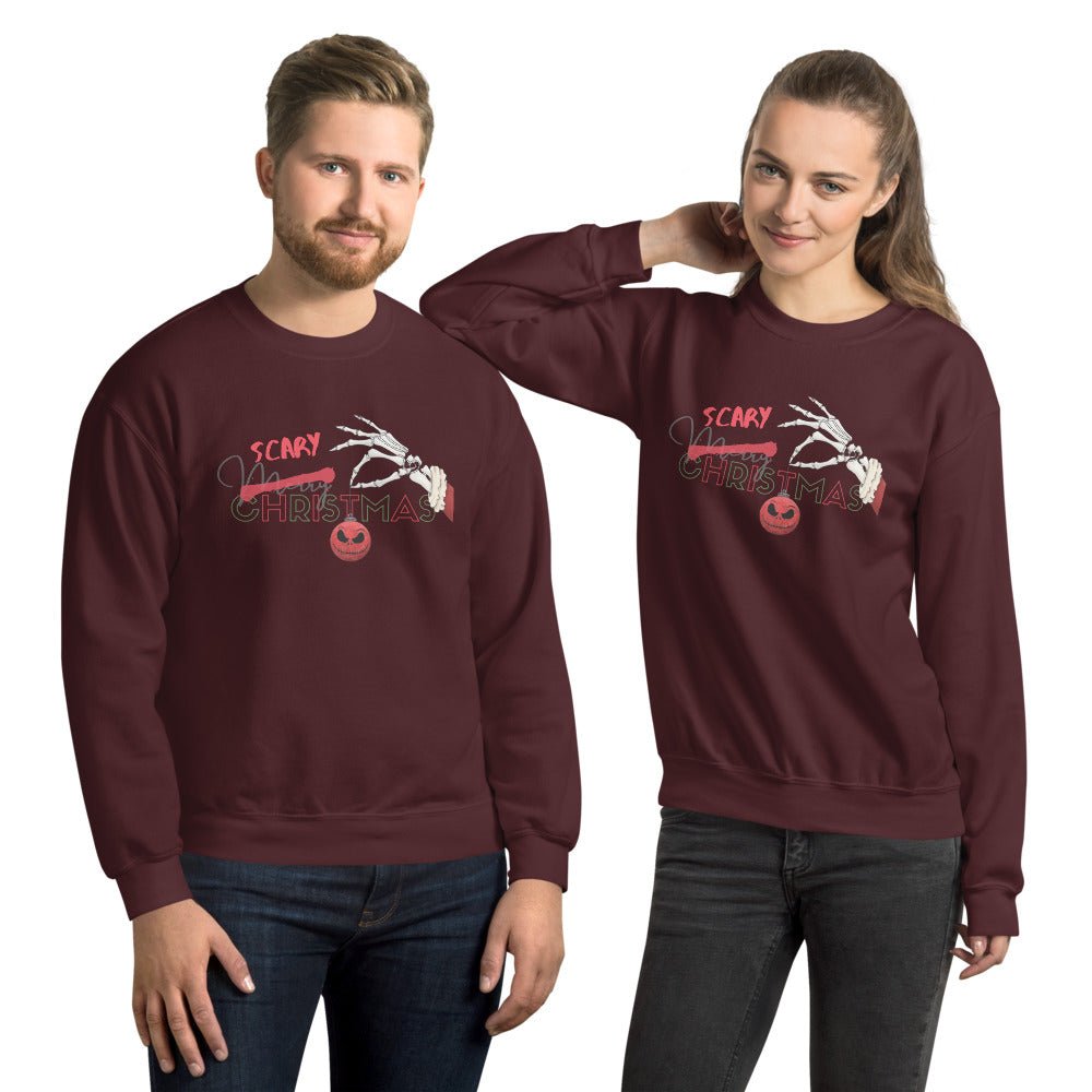 SCARY CHRISTMAS SKELETON Unisex Sweatshirt