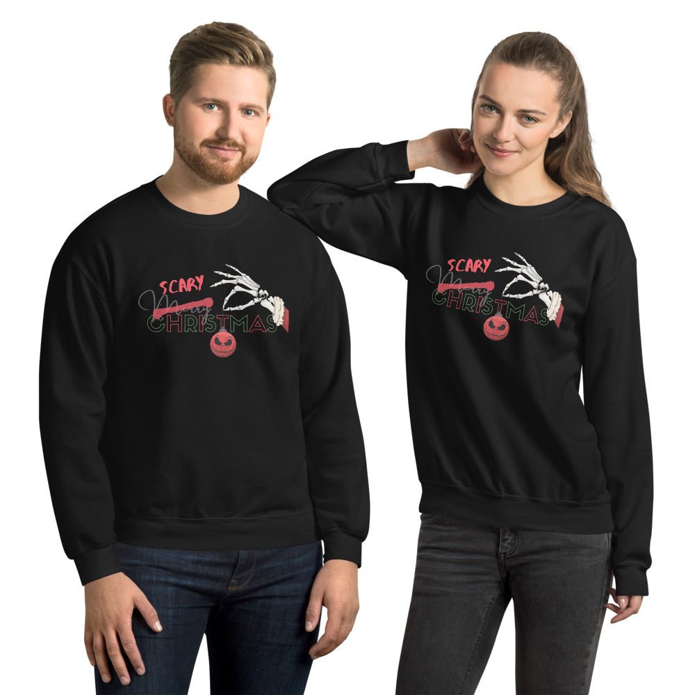 SCARY CHRISTMAS SKELETON Unisex Sweatshirt