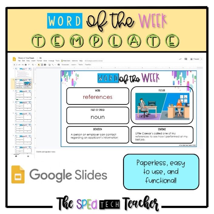Word of the Week Google Slides Template